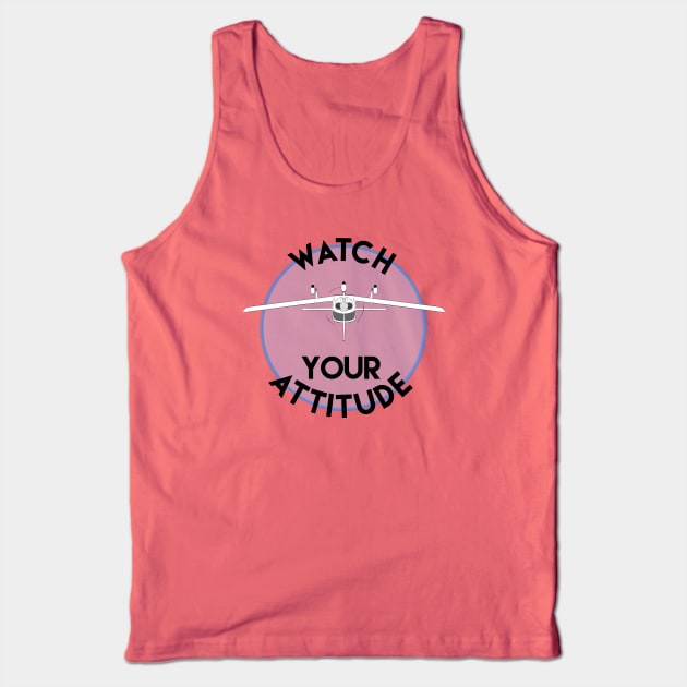 Watch Your Attitude - Inverted Piper Cherokee Tank Top by Vidision Avgeek